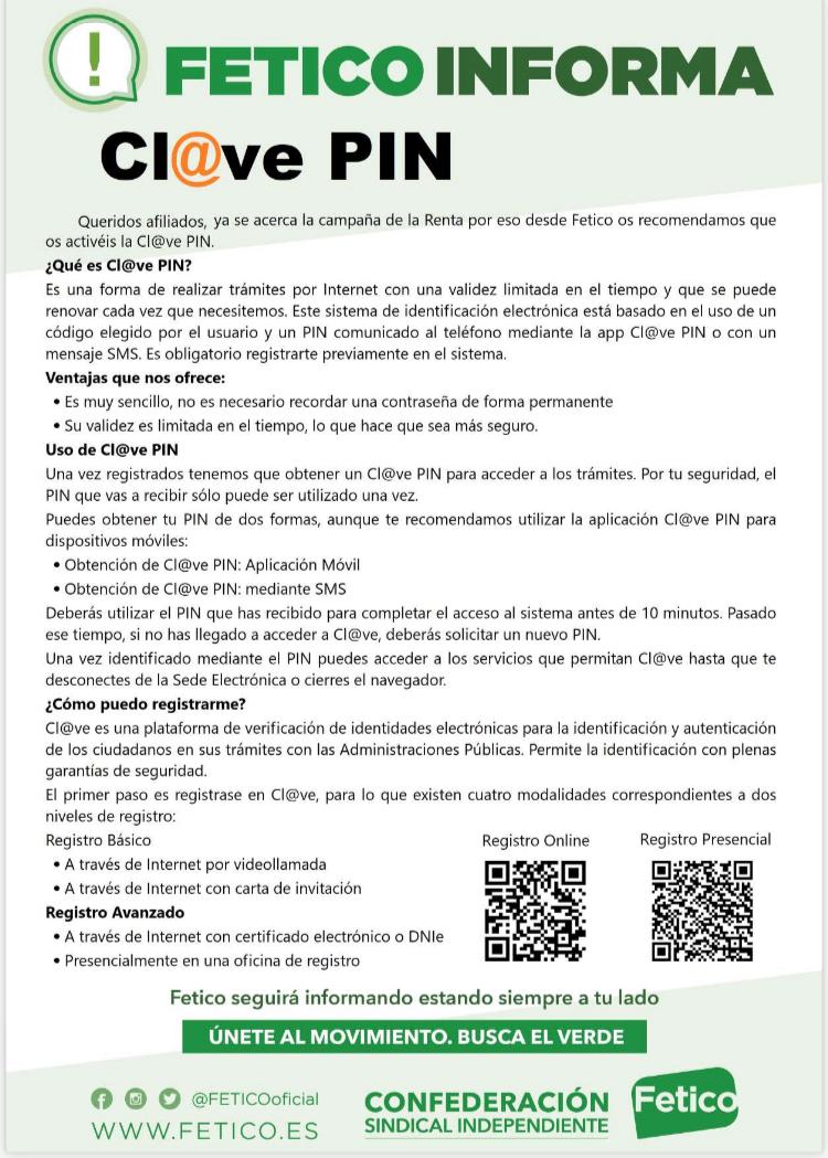 Informacion Clave Pin