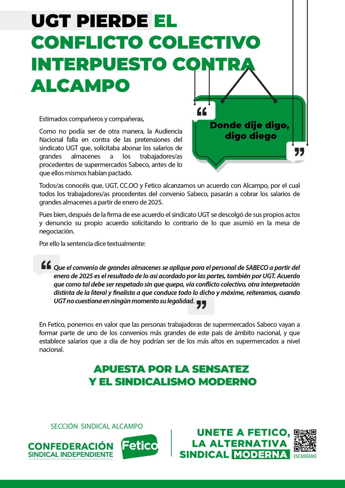 ugt pierde conflicto colectivo